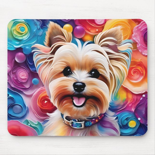 Cute Yorkie Mousepad Musmatta (Framsidan)