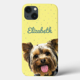 Cute Yorkie Namn Chic Gult Hund Glam Terrier