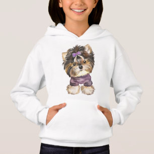 Cute Yorkie Puppy Hund Tecknad Yorkshire Terrier   T Shirt