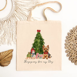 Cute Yorkshire skräcker God jul Tygkasse