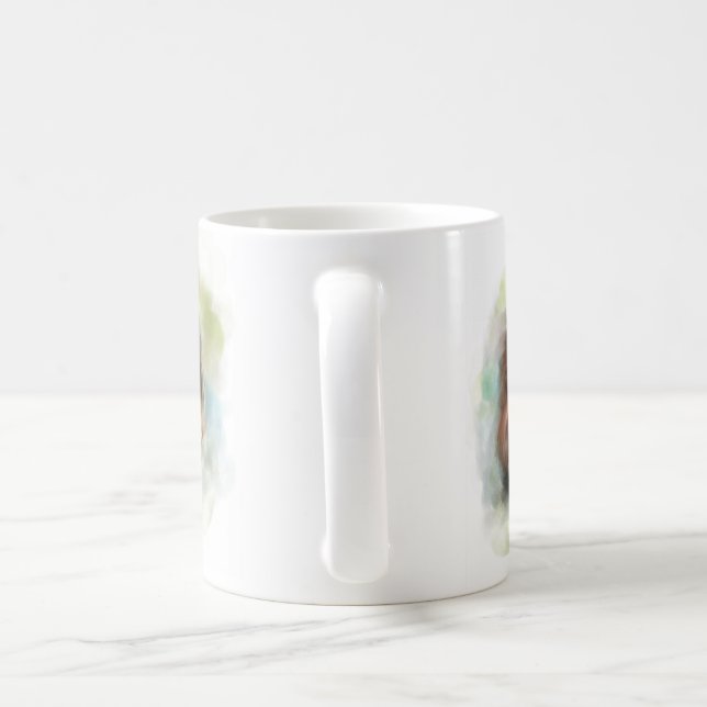 Cute Yorkshire skräcker puppy hund digital art Kaffemugg (Handtag)