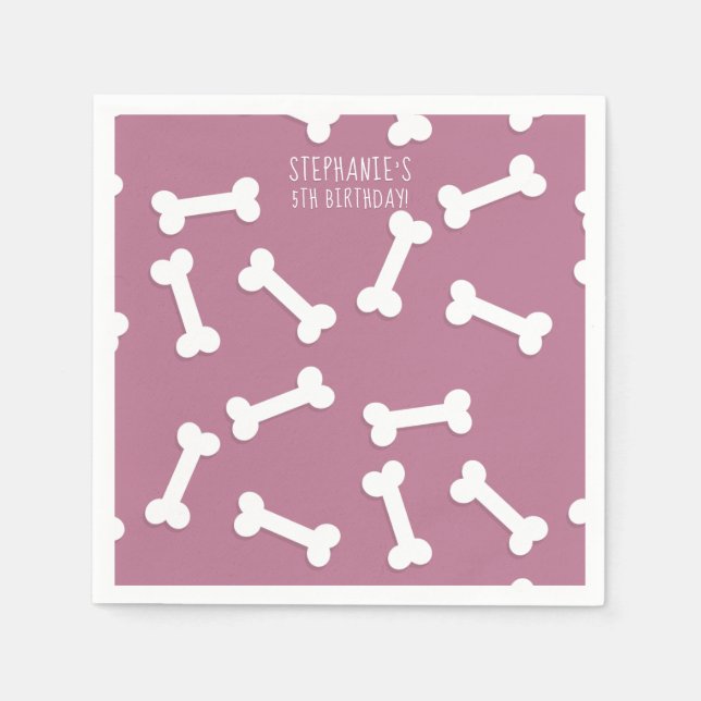 Cute Yorkshire Terrier Birthday Napkins Pappersservett (Framsidan)