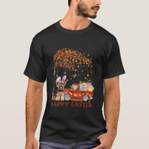 Cute Yorkshire Terrier Egg Träd Påsk Day Hund Papp T Shirt