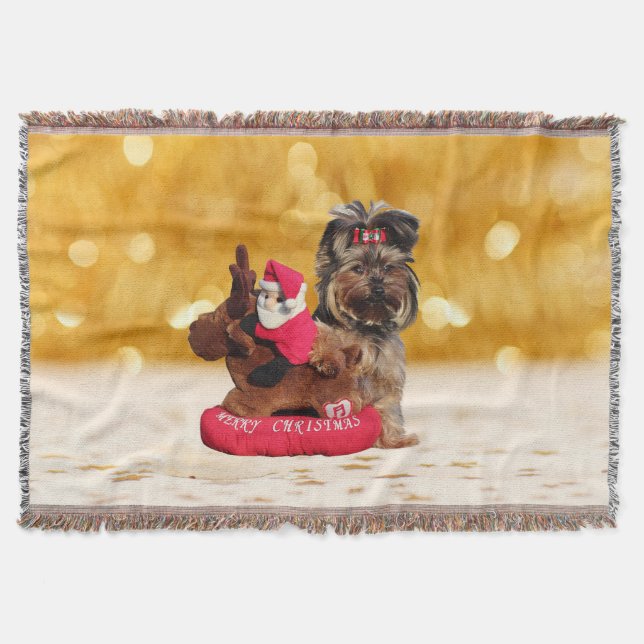 Cute Yorkshire Terrier God jul Mysfilt (Framsidan)
