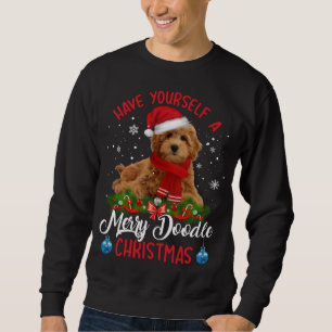 Cute Yorkshire Terrier Hund Merry Doodle jul Lång Ärmad Tröja