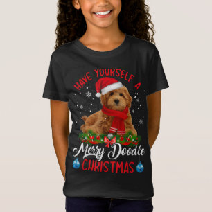 Cute Yorkshire Terrier Hund Merry Doodle jul T Shirt