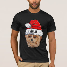 Cute Yorkshire Terrier jul Hat Hund Big T Shirt