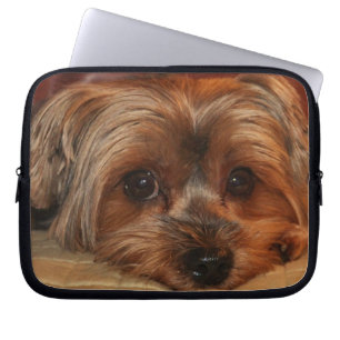 Cute Yorkshire Terrier Puppy Hund Laptop Fodral