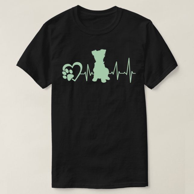 Cute Yorkshire Terrier Yorkie Hund Pullover T Shirt (Design framsida)