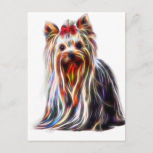 Cute Yorkshire Yorkie Terrier Vykort