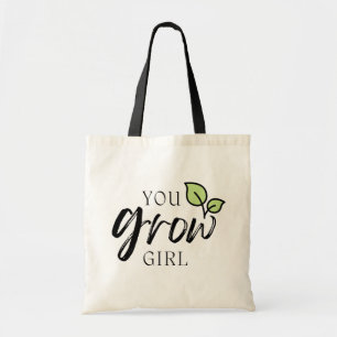 Cute You Grow Girl Plant Älskare Tygkasse