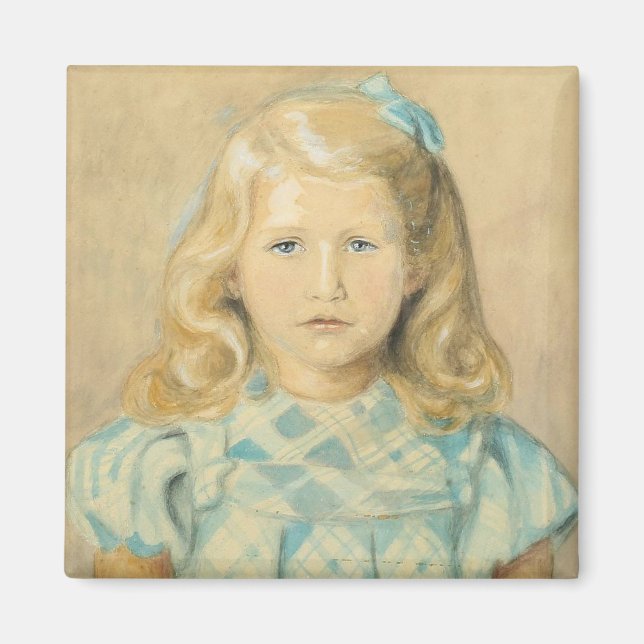 Cute Young Blonde Girl Magnet (Framsidan)
