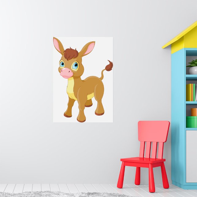 Cute Young Donkey med Big Blue Ögon Poster (Skapare uppladdad)