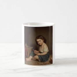 Cute Young Girl Eating Breakfast (Vintage Art) Kaffemugg
