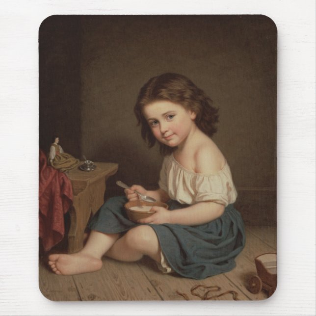 Cute Young Girl Eating Breakfast (Vintage Art) Musmatta (Framsidan)