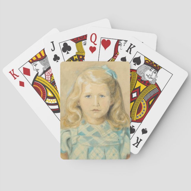 Cute Young Girl with Blonde Hair Casinokort (Baksidan)