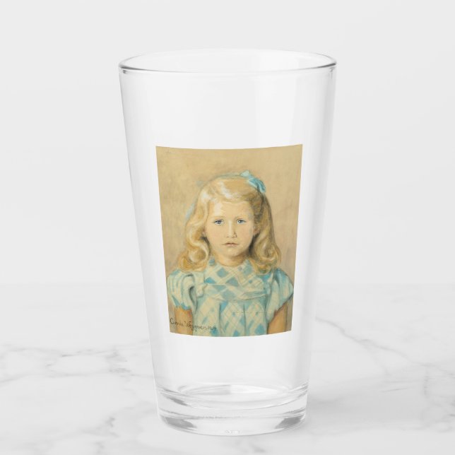 Cute Young Girl with Blonde Hair Glaskopp (Framsida)