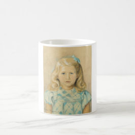 Cute Young Girl with Blonde Hair Kaffemugg