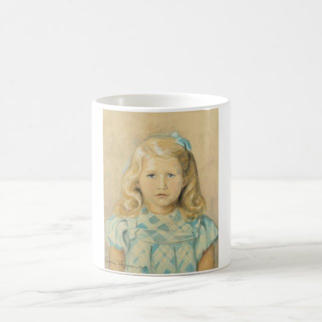 Cute Young Girl with Blonde Hair Kaffemugg (Center)