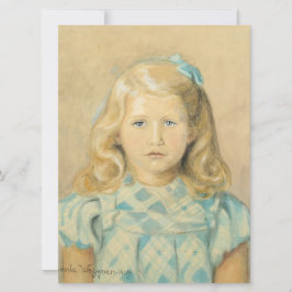 Cute Young Girl with Blonde Hair Kort