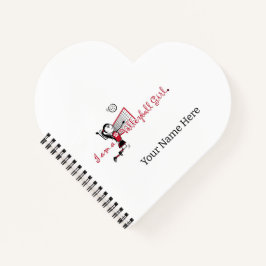 Cute Young Girl's Volleyball Notebook