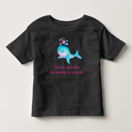 Cute young splasher-flickor rosa aqua val t-shirt