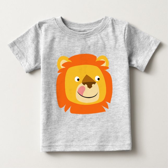 Cute Yummy Tecknad Lejonare Baby T-Shirt (Framsida)