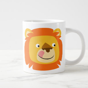 Cute Yummy-Tecknaden Lejon Jumbo Mugg