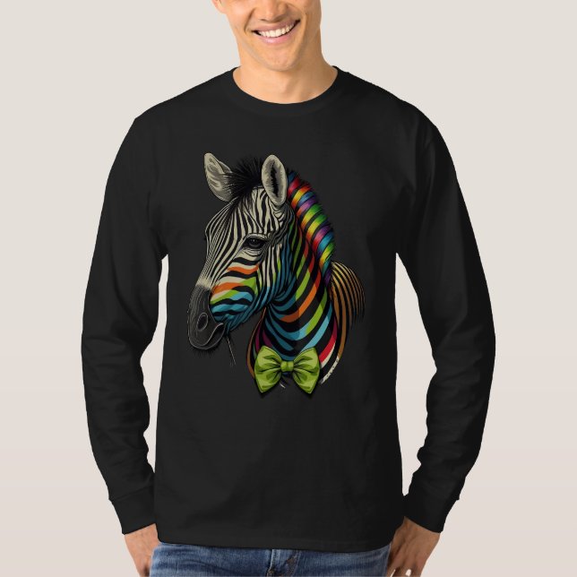 Cute Zebra  Animal on Zebra 4 T Shirt (Framsida)