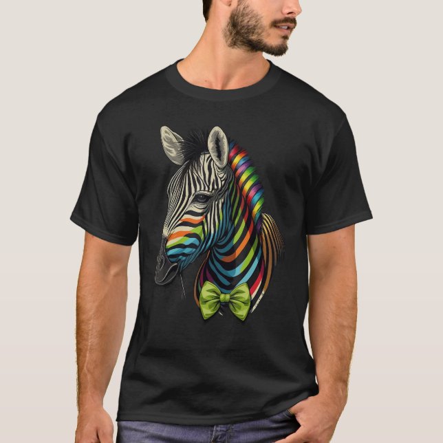 Cute Zebra  Animal on Zebra 4 T Shirt (Framsida)