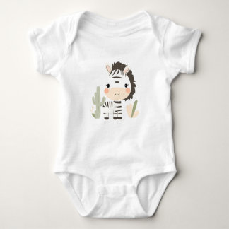 Cute Zebra Baby Jersey Bodykostym T Shirt