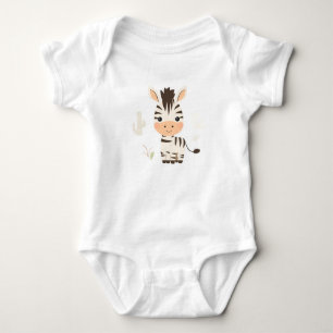 Cute Zebra Baby Jersey Bodykostym T Shirt