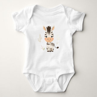 Cute Zebra Baby Jersey Bodykostym T Shirt