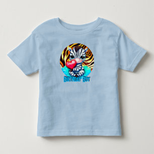 Cute Zebra Birthday Boy T Shirt