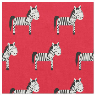 Cute Zebra Kid Baby Nursery Red Tyg