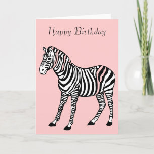 Cute Zebra Kort