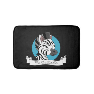 Cute zebra-tecknad badrumsmatta