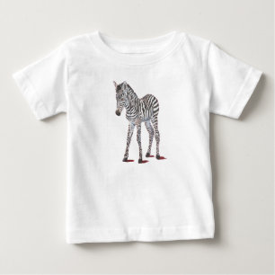 Cute Zebra Top Wildlife Design for Spädbarn T-Shir T Shirt