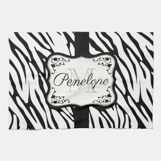 Cute Zebra tryck Kökshandduk (Horisontell)