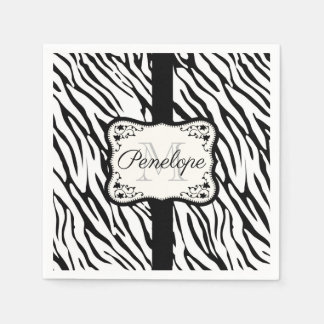 Cute Zebra tryck Pappersservett