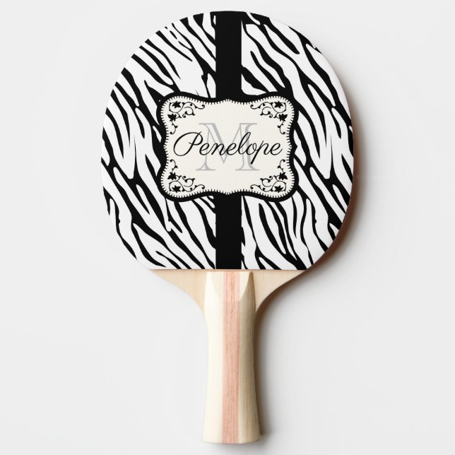 Cute Zebra tryck Pingisracket (Baksidan)