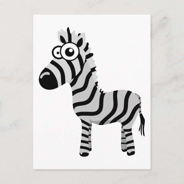 Cute zebra vykort (Framsida)