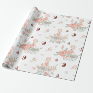 Cute Zen Yoga Meditation Lotus Namaste Gift Presentpapper