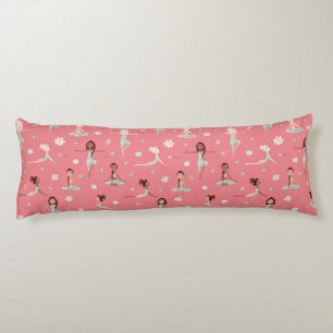 Cute Zen Yoga Meditation Rosa Girly Namaste Kroppskudde