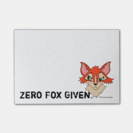 Cute Zero Fox med röd Orange Fox Post-it Block