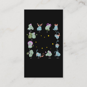 Cute Zodiac Sign Cat Lover Visitkort