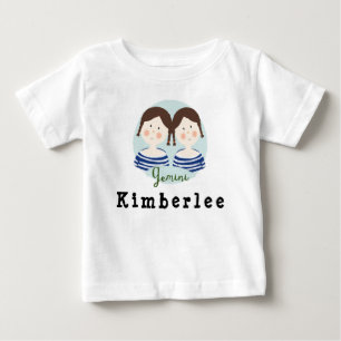 Cute Zodiac-Stjärntecken Signs Tecknad t-shirt
