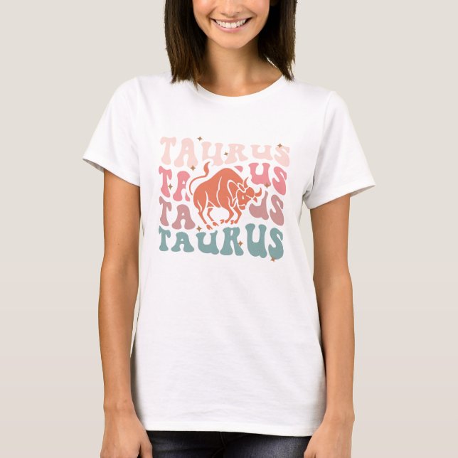 Cute Zodiac Taurus T Shirt (Framsida)