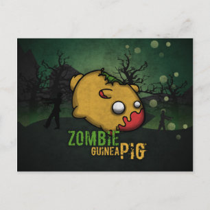 Cute Zombie Guinea Gris Vykort