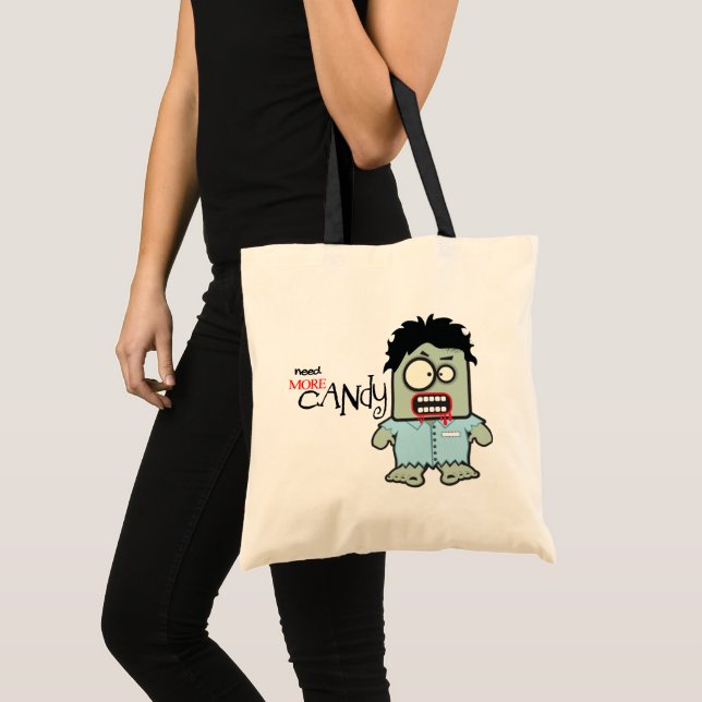 Cute Zombie Halloween Bus eller godis Bag Tygkasse (Framsida (produkt))